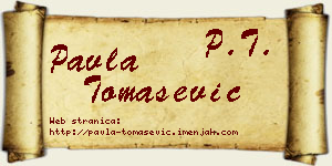 Pavla Tomašević vizit kartica